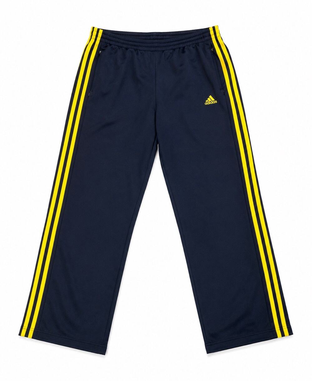 Adidas Jogger Womens Size M Navy Blue 2010 3-Stripes Yellow